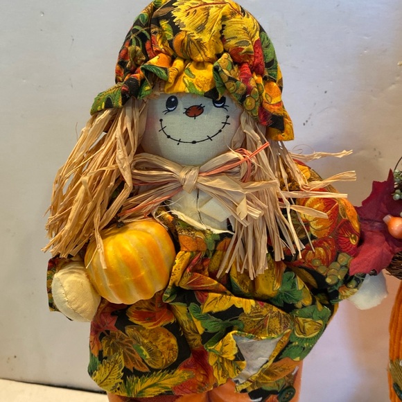 NWOT & Vintage Set of 2 Self-Standing Plush Farmer & his Wife - Picture 2 of 6